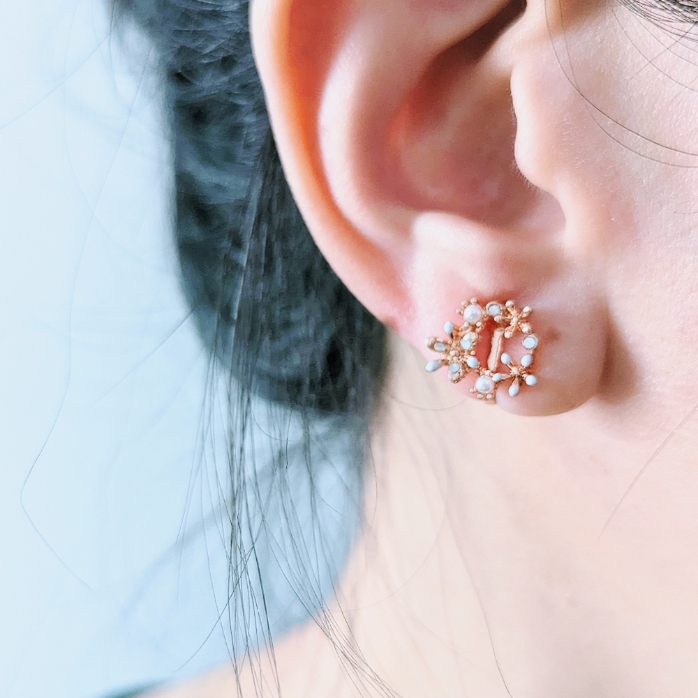 New Floral Clip-On Earrings